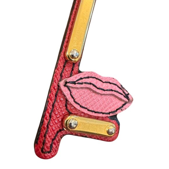 PRADA Saffiano Leather Lip Key Chain - Picture 3 of 7